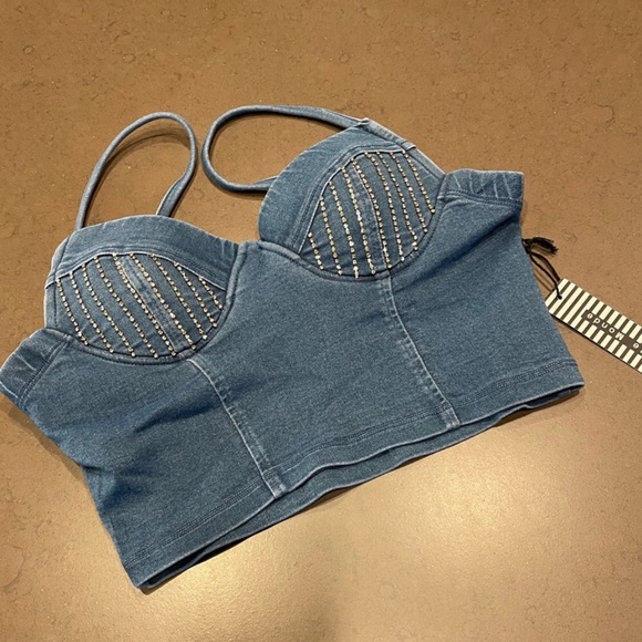 NWT - 2 pc Denim Set - Bralette and Pencil Skirt - Picture 4 of 8